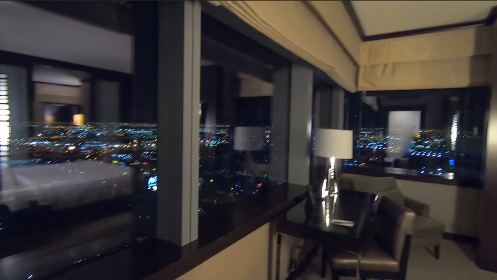 Desk overlooking vegas